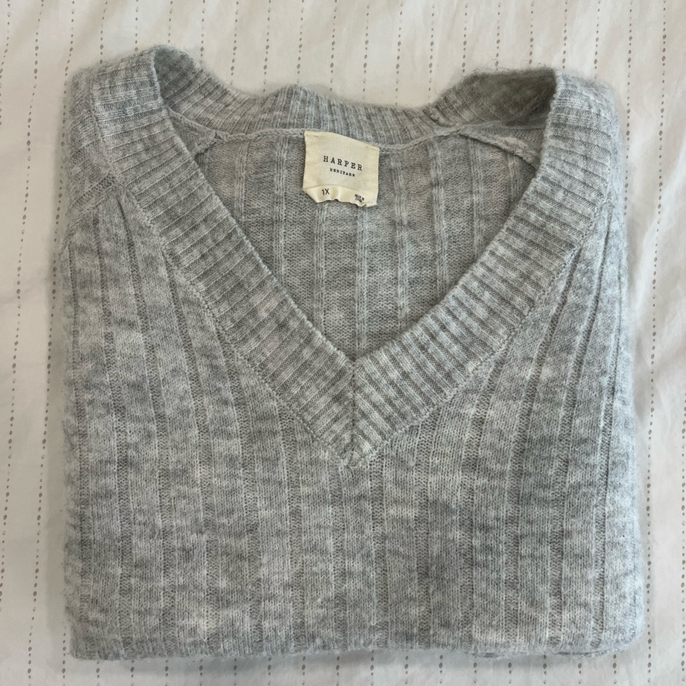 Harper Gray Knit Sweater